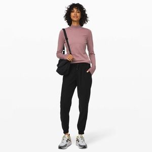 Lululemon Stand Steady Mock Neck Sweater in Misty Mocha